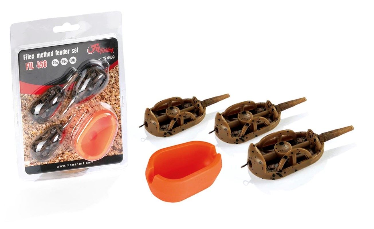 Filfishing Filex Method feeder set 40g, 50g, 60g + Mould
