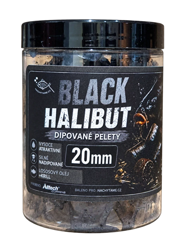 Dipované pelety Black Halibut 20mm 200g