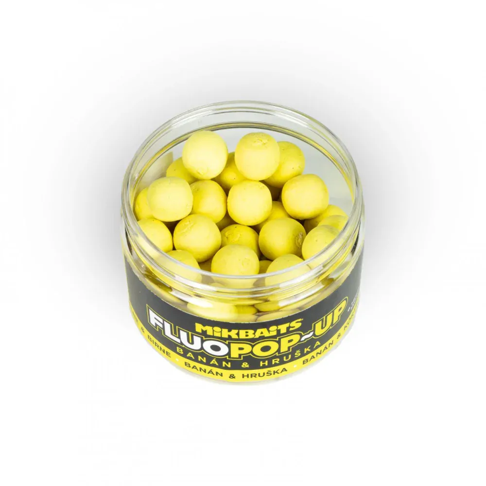 Plovoucí fluo boilie 150ml - Banán Hruška 14mm