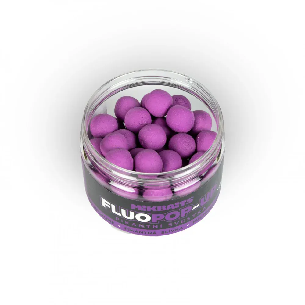 Plovoucí fluo boilie 150ml - Pikantní švestka 14mm