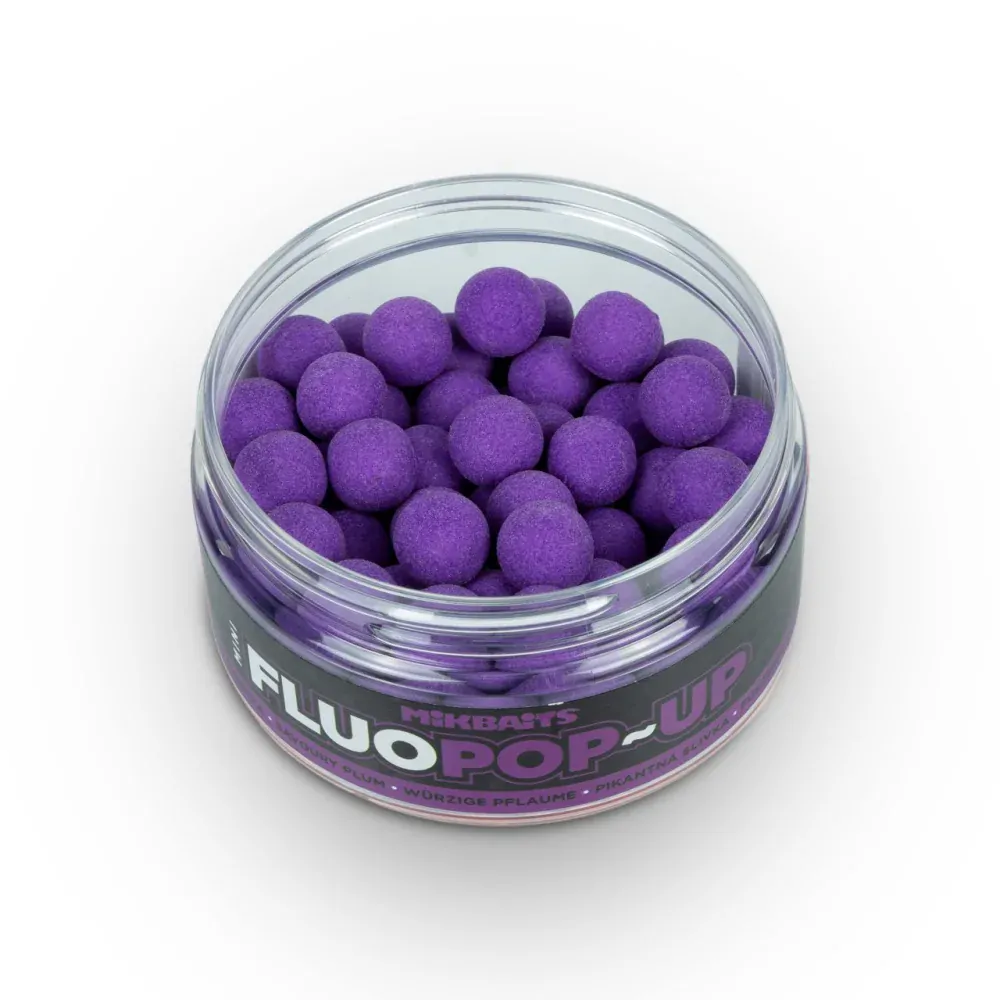 Mini Plovoucí fluo boilie 100ml - Pikantní švestka 10mm