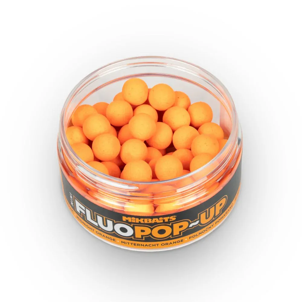 Mini Plovoucí fluo boilie 100ml - Půlnoční pomeranč 10mm