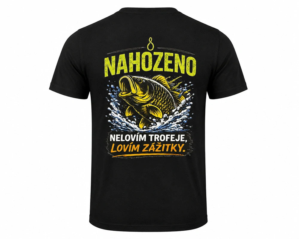 Rybářské tričko Nachytame.cz – Nahozeno | Nelovím trofeje, lovím zážitky