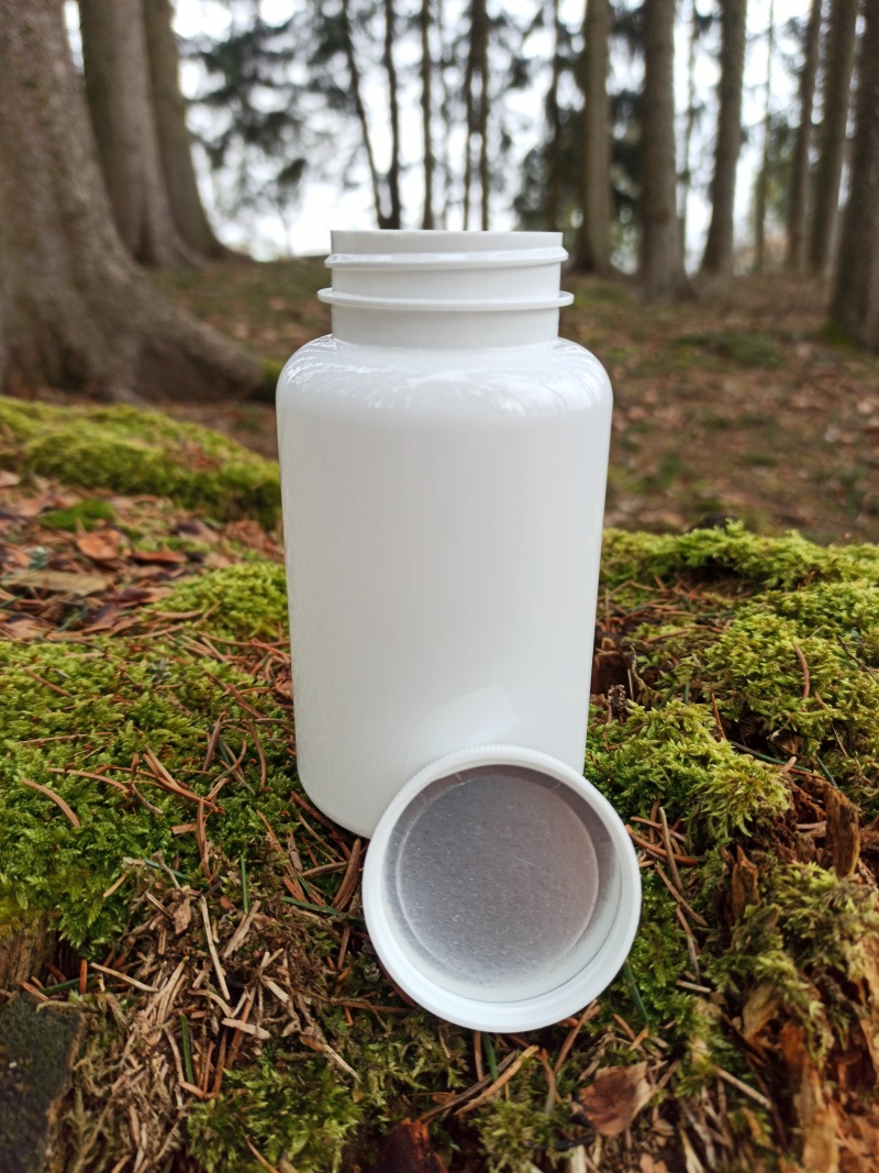 Dóza 250 ml s bílým uzávěrem a ALU vložkou