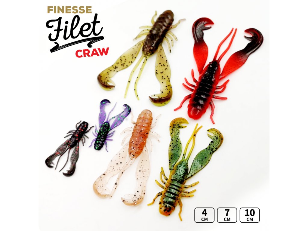 Finesse Filet Craw 10cm - Motoroil Blue