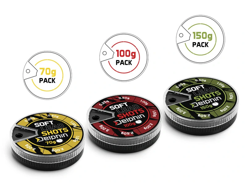 Vyvažovací olůvka Delphin SOFT 100 g – červená krabička