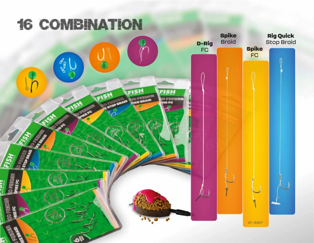ZFISH Návazec Method Feeder Rig Spike FC #10 – 5 ks