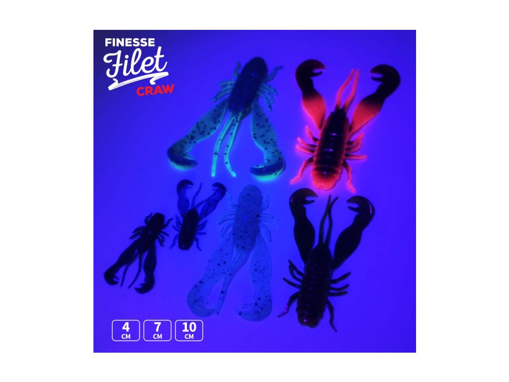 Finesse Filet Craw 10cm - Motoroil Blue