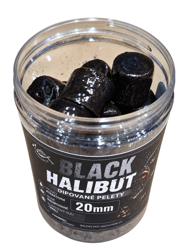 Dipované pelety Black Halibut 20mm 200g
