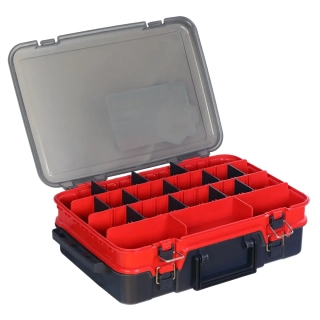 Plastový kufřík TB double layer Red-Grey