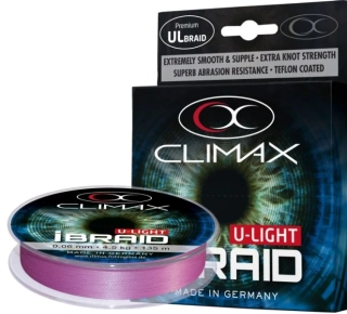 Pletená šňůra Climax iBraid U-Light fluo-fialová 135m - 0,06mm