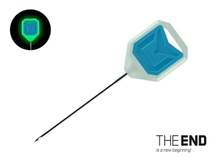 Fluo jehla Delphin T-END GripXF SAFETY - modrá