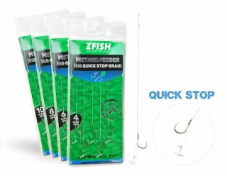 Zfish Návazec Method Feeder Rig Quick Stop Bait #4 – 5 ks