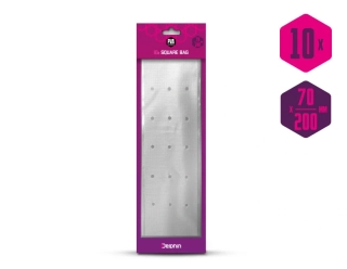 PVA sáček hranatý s otvory zatahovací Delphin PVA n’tastic – 200x70 mm / 10 ks