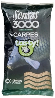 Krmítková směs Sensas 3000 Carp Tasty Garlic (kapr česnek) 1 kg