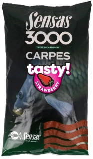 Krmítková směs Sensas 3000 Carp Tasty Strawberry (kapr jahoda) 1 kg